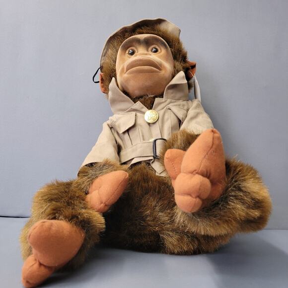 Shalom Toy Co Inc Realistic Safari Monkey Chimp Plush Toy 16" Brown Furry Tagged - Picture 7 of 15